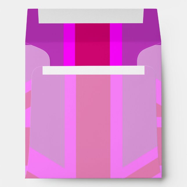 Pink Fuchsia Union Jack Flag Design Envelopes (Back (Bottom))