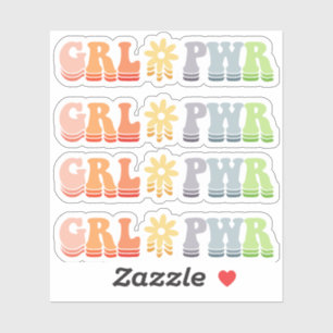 Pink Fun Girl Power-Cut Vinyl Stickers