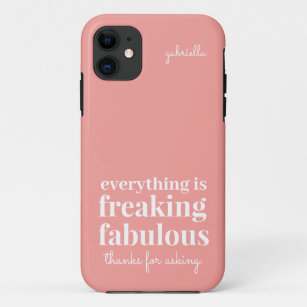 Pink Funny Saying Quote Sarcastic Typography Case-Mate iPhone Case