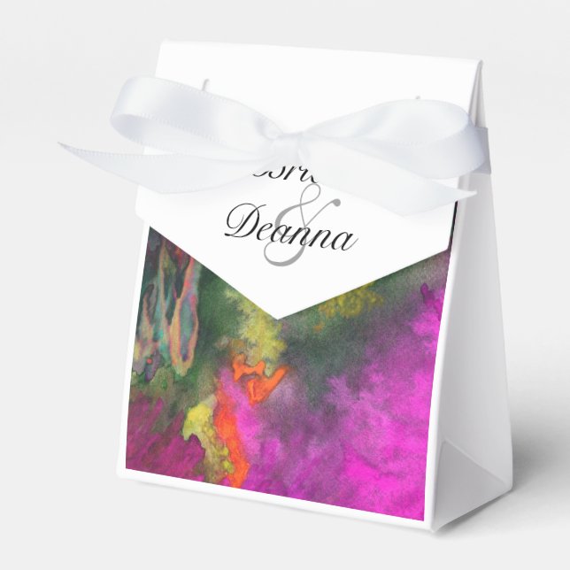 Pink Fusion Favour Favor Box (Front Side)