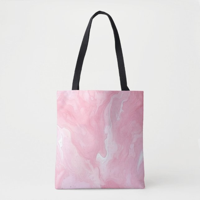 Pink Fusion Watercolor Tote Bag (Front)