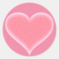 Pink Fuzzy Heart Customizable