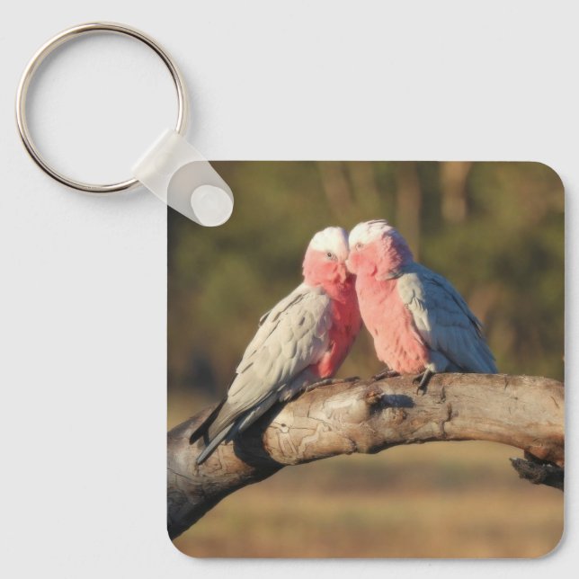 Pink Galahs Keychain (Front)