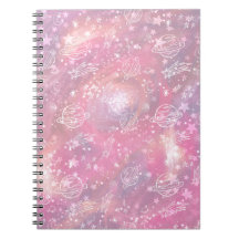 Pink Galaxy Constellations Planets Sky