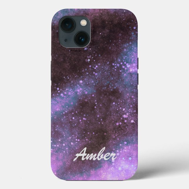 Pink Galaxy Sparkles Abstract Personalized Case-Mate iPhone Case (Back)