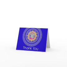 Pink Ganesha thank you card