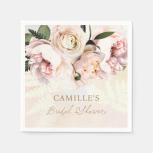 Pink Garden Bridal Shower Paper Napkin