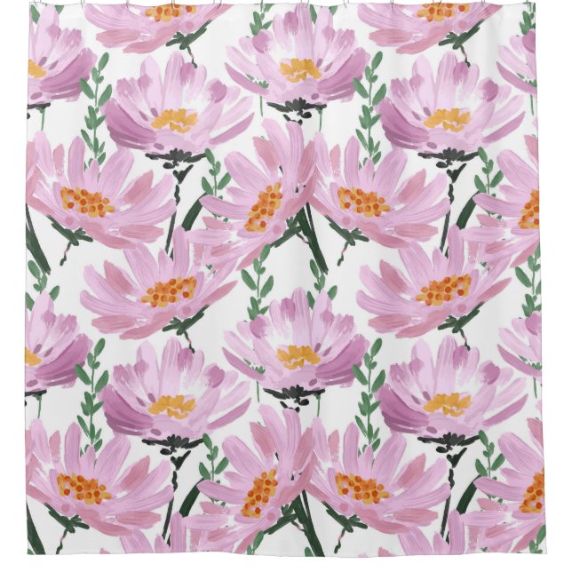 Pink Garden Flowers: Hand-Drawn Seamless. (Front)