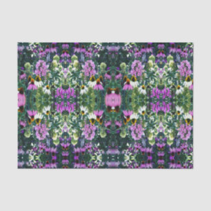 Pink Garden Phlox Landscape with Cone Flowers Tissue Paper