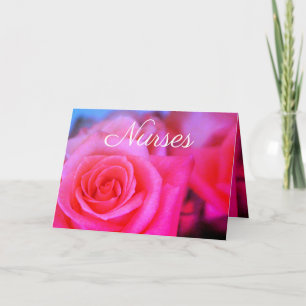 Pink Garden Rose Photo Card