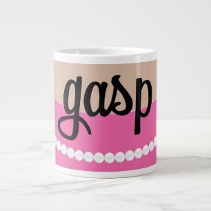 Pink *Gasp and Clutch Pearls Jumbo Mug