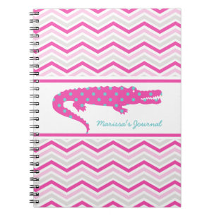 Pink Gator sur Chevron Carnet personnalisé
