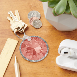 Pink Gem Keychain