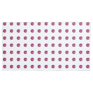 Pink Gem Pattern Pillowcase