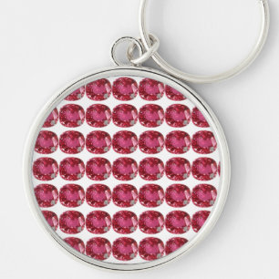 Pink Gemstone Keychain
