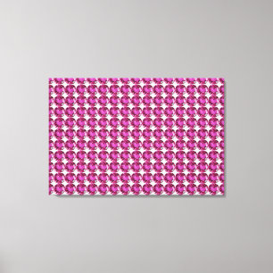 Pink Gemstone Pattern Canvas Print