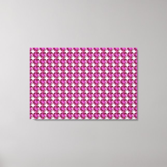 Pink Gemstone Pattern Canvas Print (Front)
