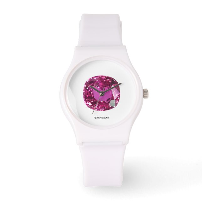 Pink Gemstone Pattern Watch (Front)