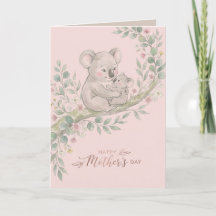 Pink, Gentle Koala Mom and Joey