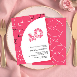 Pink Geo Modern Fresh Invitation