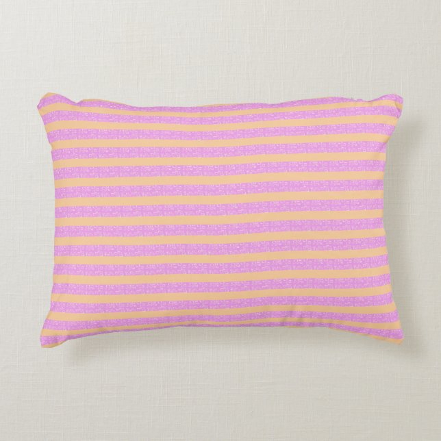 Pink Geometric  Accent Pillow (Front)