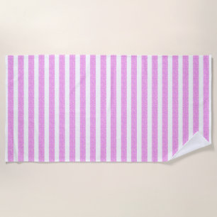 Pink Geometric Beach Towel