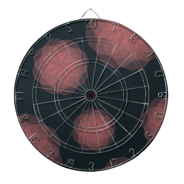 Pink, geometric, cool, trendy flower abstraction dartboard (Front)