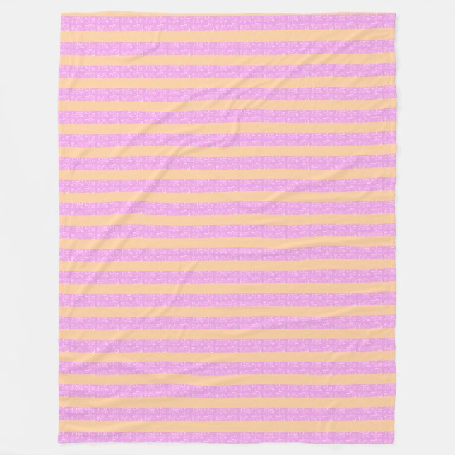 Pink Geometric  Fleece Blanket (Front)