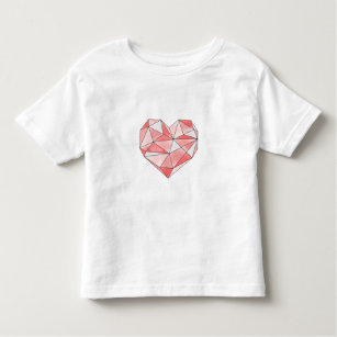 Pink Geometric Heart Toddler T-shirt