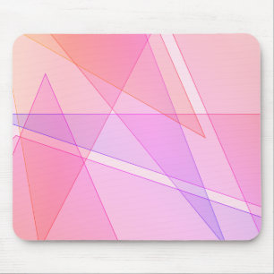 Pink Geometric Mouse Pad