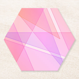 Pink Geometric  Paper Coaster