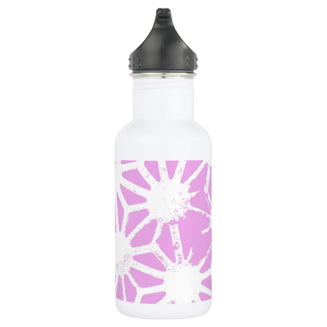 Pink geometric pattern 532 ml water bottle (Right)