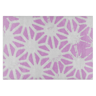 Pink geometric pattern cutting board