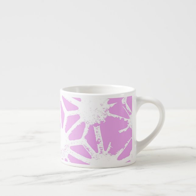 Pink geometric pattern espresso cup (Right)
