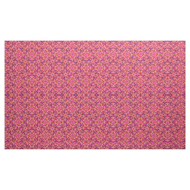 Pink geometric pattern fabric (Yard)