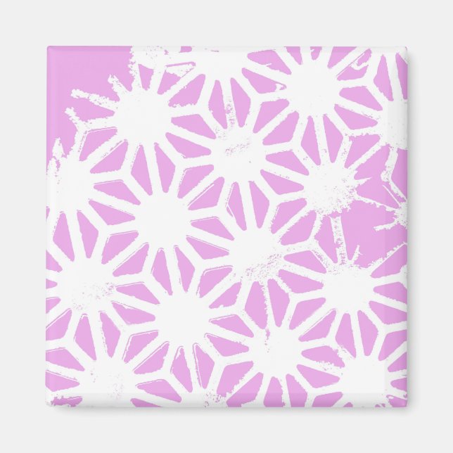Pink geometric pattern magnet (Front)