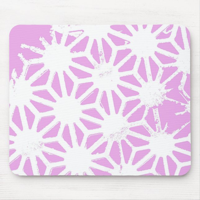 Pink geometric pattern mouse pad (Front)