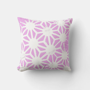 Pink geometric pattern throw pillow