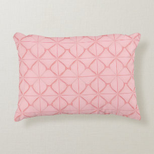 Pink Geometric Pattern with Modern Abstract Accent Pillow