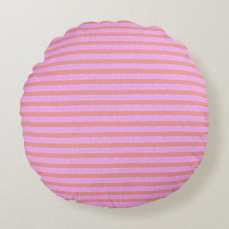 Pink Geometric  Round Pillow