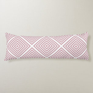Pink Geometric Squares Body Pillow
