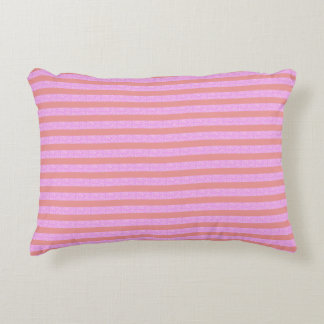 Pink Geometric Stripes  Accent Pillow