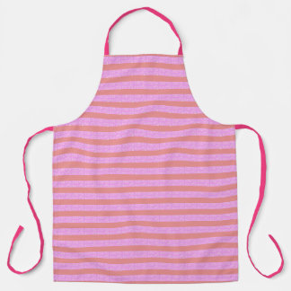 Pink Geometric Stripes Apron