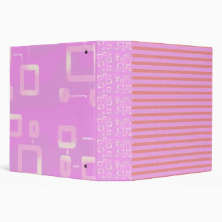 Pink Geometric Stripes Binder