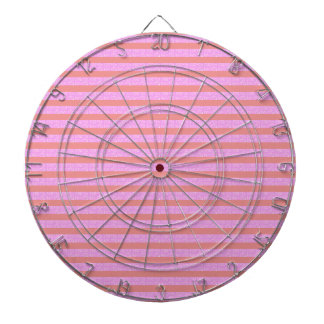 Pink Geometric Stripes Dartboard