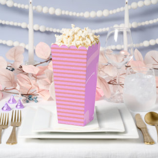 Pink Geometric Stripes  Favor Box