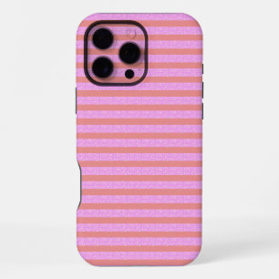 Pink Geometric Stripes  iPhone 16 Pro Max Case