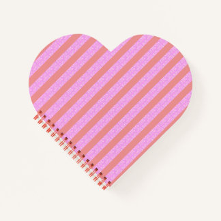 Pink Geometric Stripes Notebook