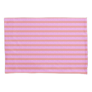 Pink Geometric Stripes  Pillowcase