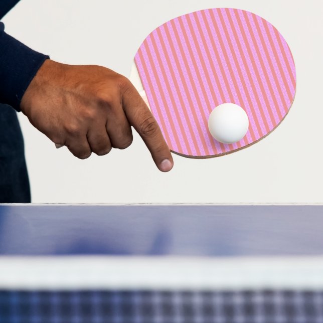Pink Geometric Stripes  Ping Pong Paddle (Insitu)